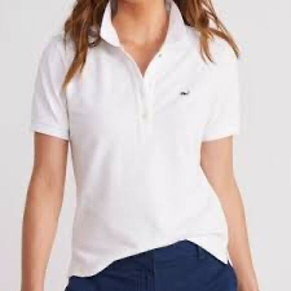 Girls' WHITE Heritage Pique Polo - Picture 1 of 4